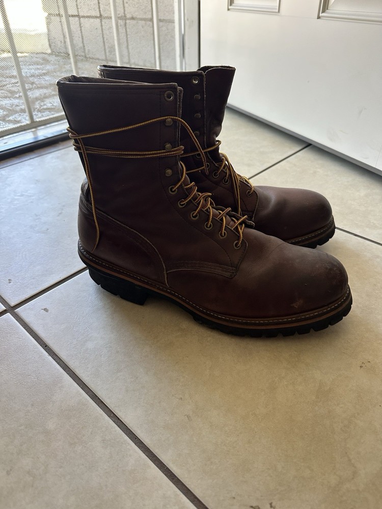 Red Wing 217 Waterproof Soft Toe Logger Boots Size 14 Durable Work Boots