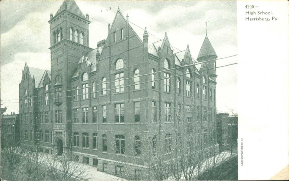 High School Harrisburg Pennsylvania PA UDB mailed 1907