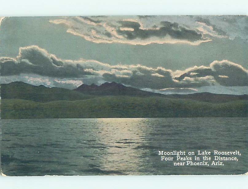 Divided-Back LAKE SCENE Lake Roosevelt - Near Mesa & Phoenix Arizona AZ F3671
