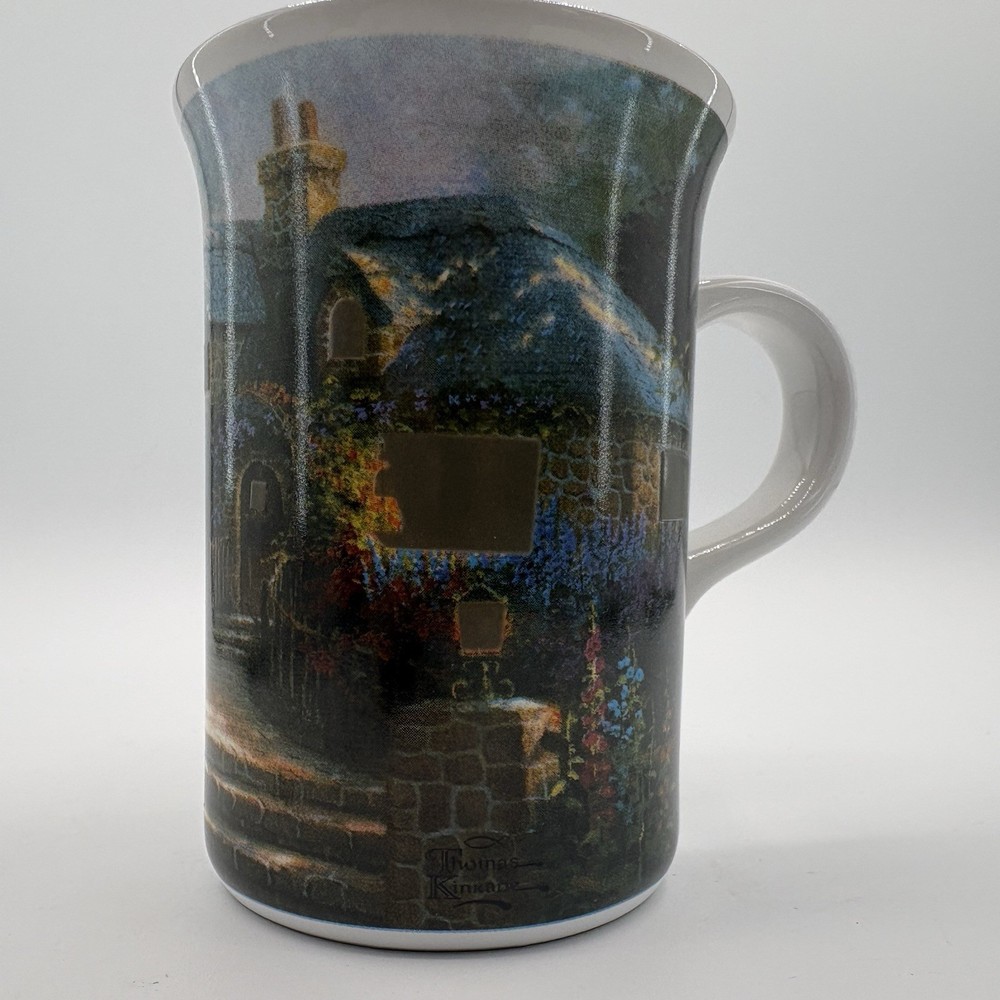 Thomas Kinkade Hollyhock House Heat Illuminating Mug Coffee Cup