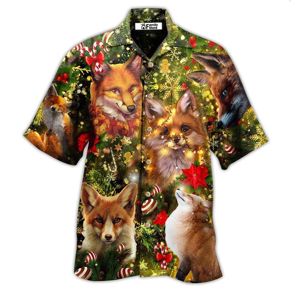 Merry Christmas Foxmask   Hawaiian Shir