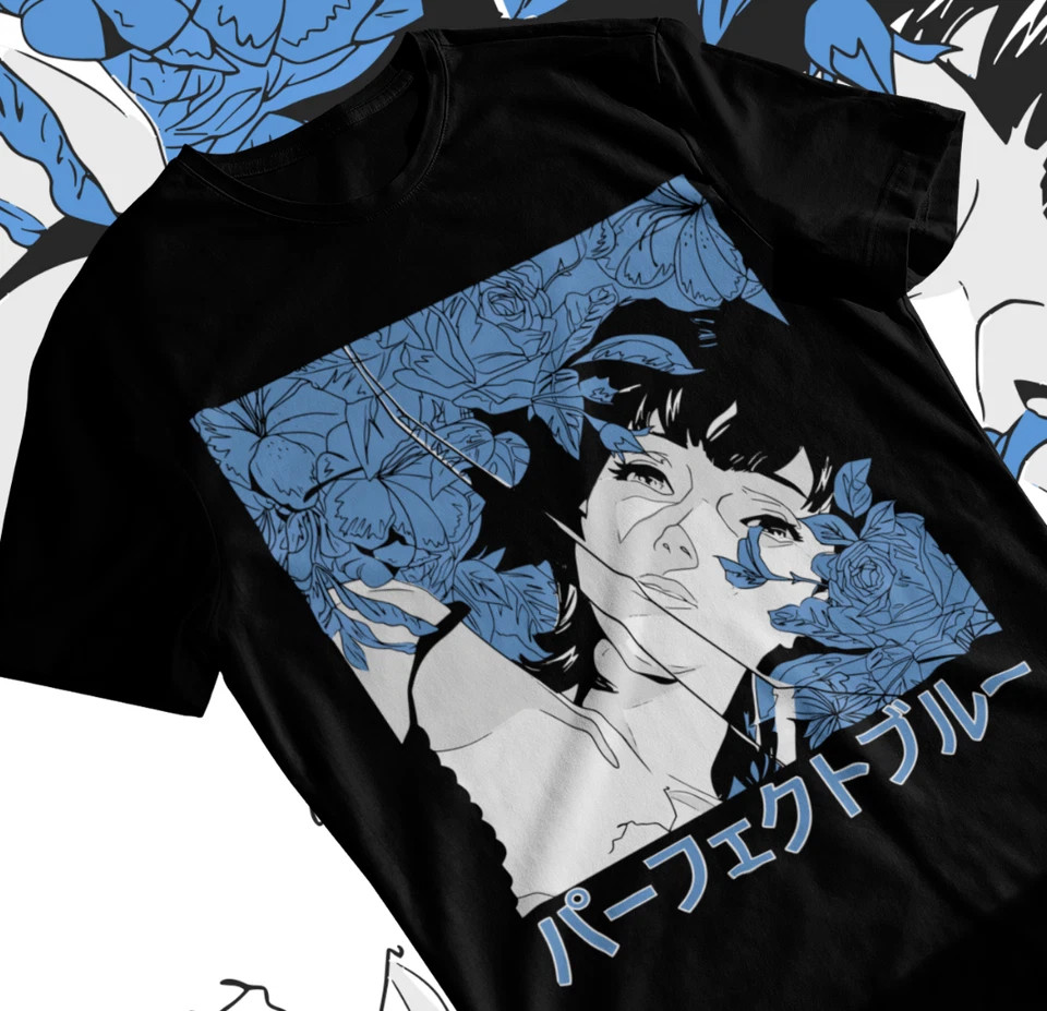 Anime Perfect Blue Black T Shirt Size S - 5XL