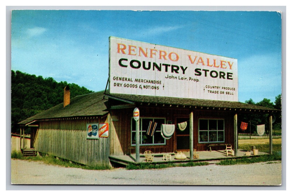 Renfro Valley KY Kentucky Country Store U.S. Highway 25 Chrome Postcard