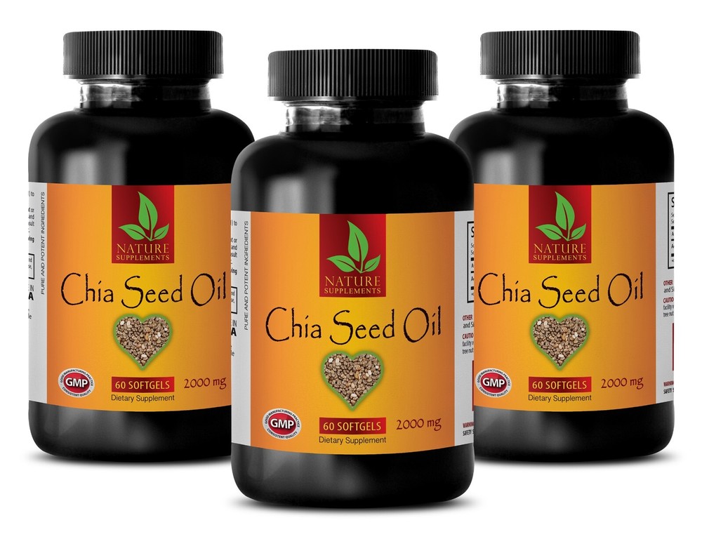 shine-support capsules - CHIA SEED OIL - smoothness oil supplements 3 Bottle