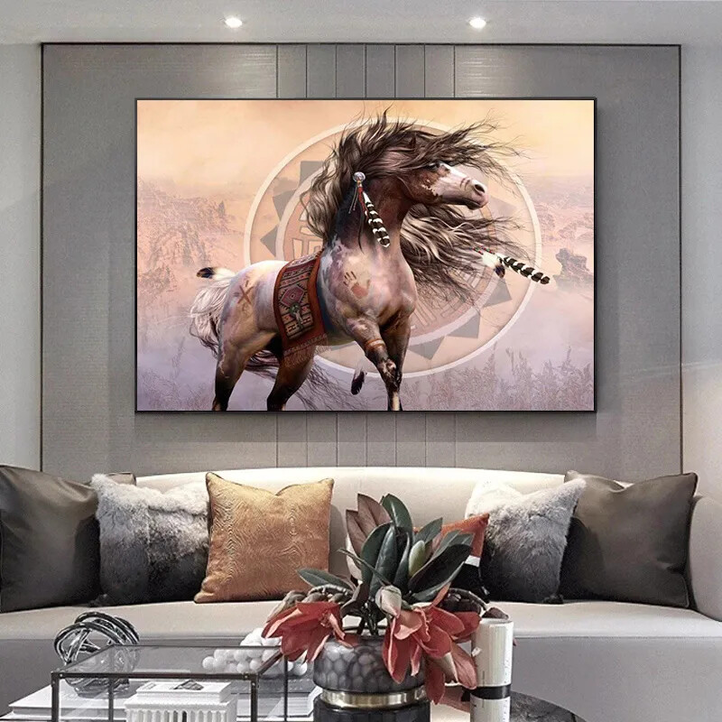 Holy Spirit Warrior Horse Posters Canvas Painting Wall Art Picture