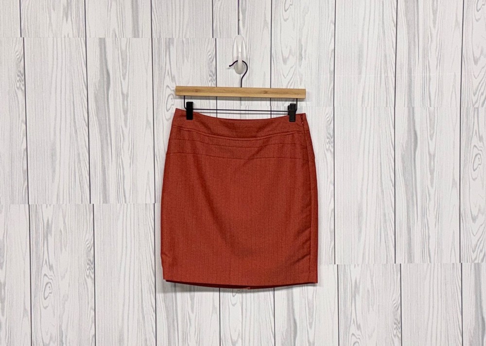 The Limited skirt womens size 0 red pencil mini high rise stretch