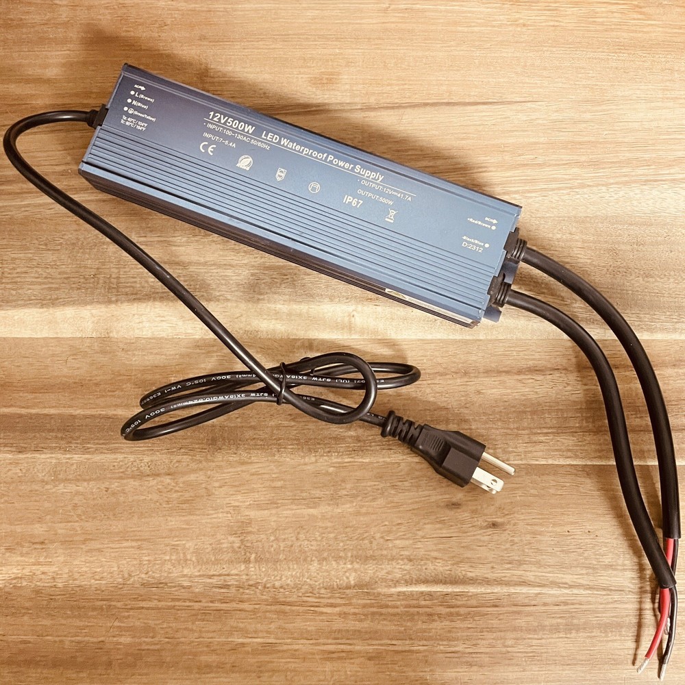 LED Driver 12V 500W 41.7A Waterproof Power Supply IP67