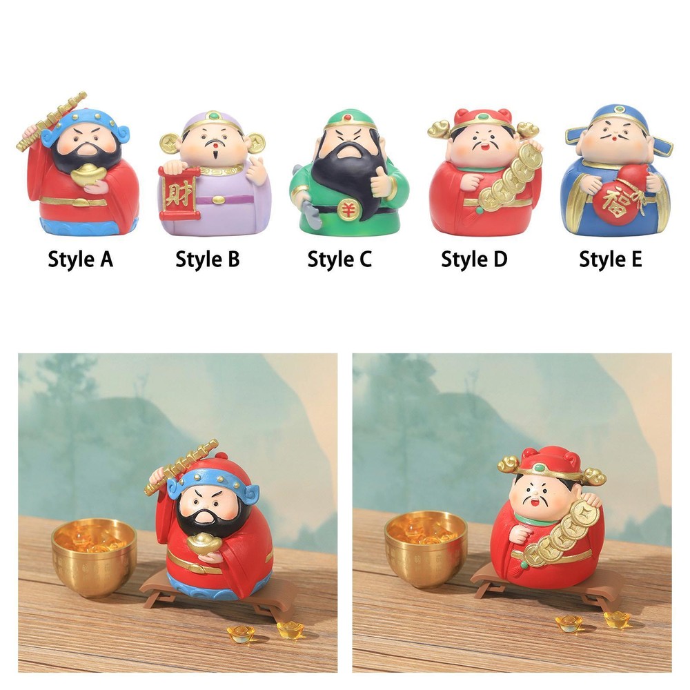 God of Wealth Statue Table Sculpture Cartoon Decoration Cute God of Wealth