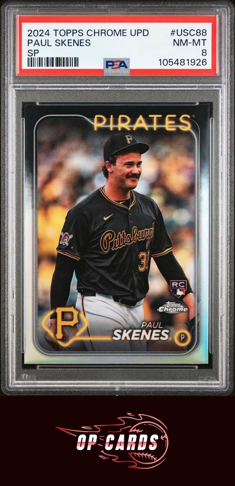 Paul Skenes 2024 Topps Chrome Update Image Variation USC88 PSA 8 Rookie Card