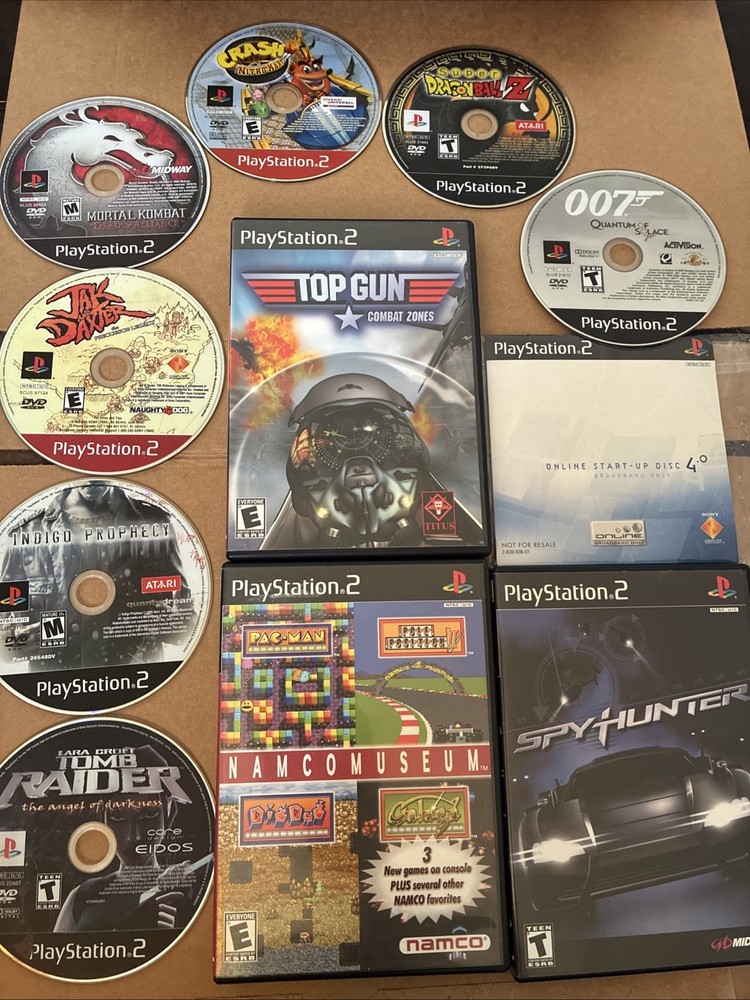 Ps2 Game Lot ** 10 Games & 1 Playstaion 2 Online Start Up Disc 4.0