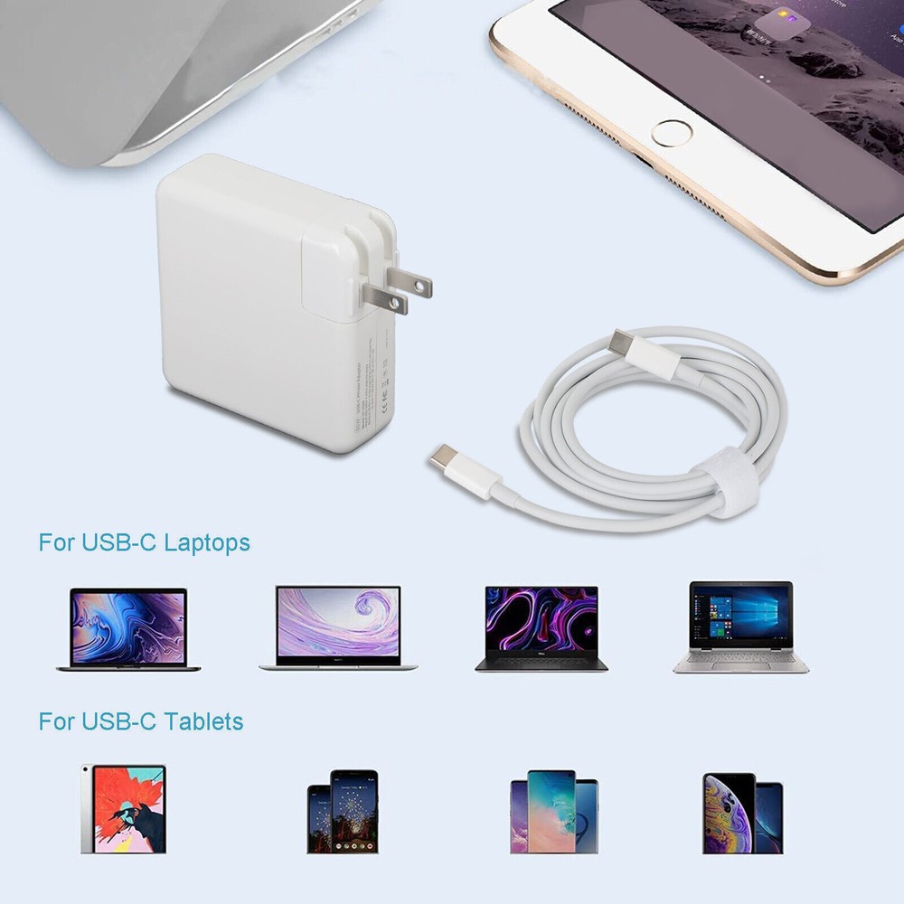30W - 96W Type-C Power Adapter Charger for Apple Macbook Air Pro Laptop
