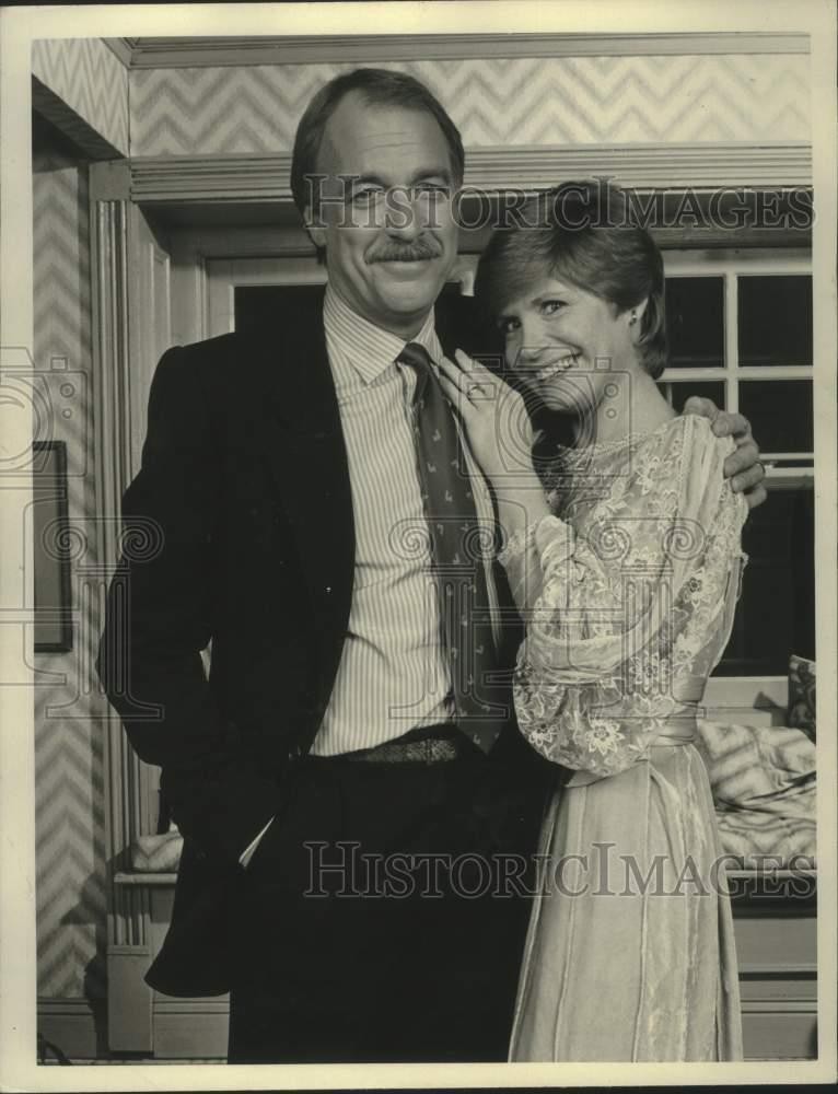 1983 Press Photo Bonnie Franklin and Howard Hesseman in One Day At A Time