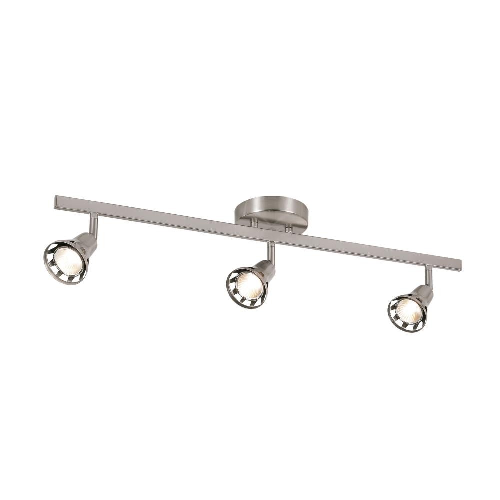 Trans Globe Lighting W-493 BN 3-Light Semi Flush Ceiling Track Spot Light Fixture