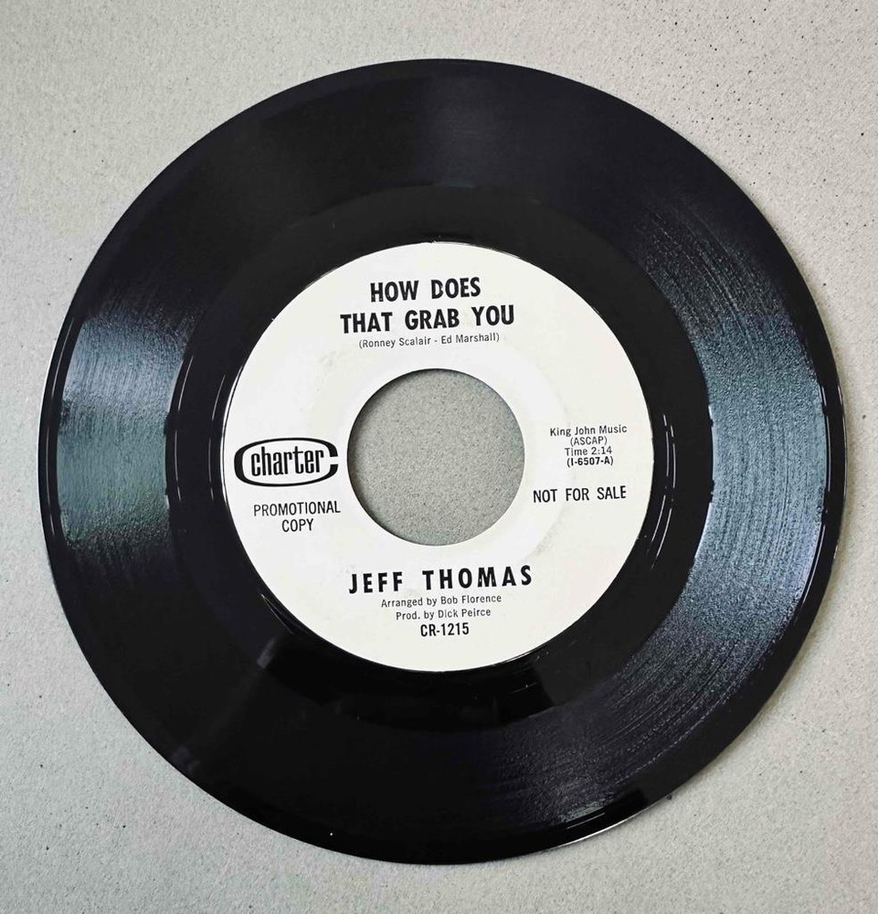Rock 45 Jeff Thomas - How Does That Grab You/Our Dreams Come True * Charter