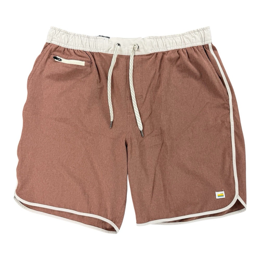 Vuori Banks Mens Shorts Size XL Heather Red Unlined Drawstring 8