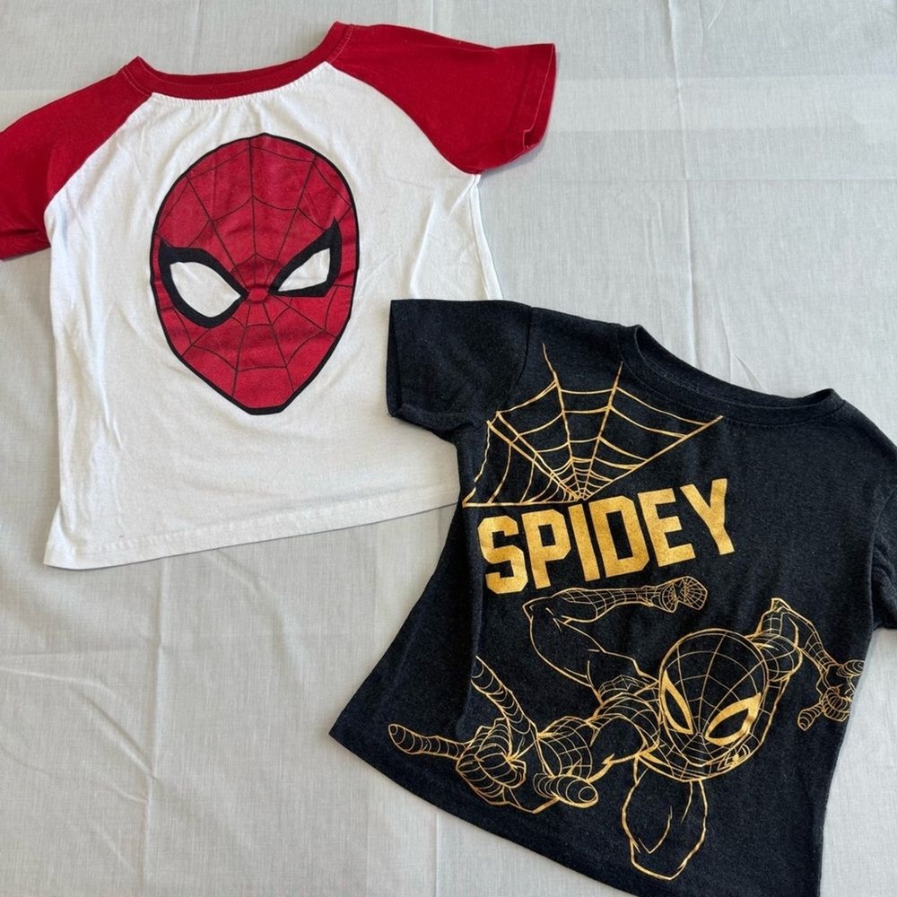 Marvel Spider-Man Boys T-Shirt Lot – 2 Short Sleeve Tees – Size 6