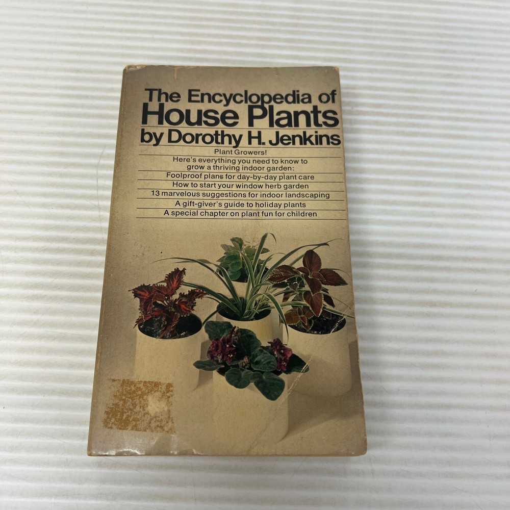 The Encyclopedia Of House Plants Paperback Book by Dorothy H Jenkins Bantam 1975