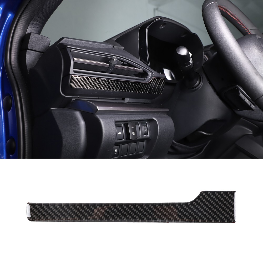 Red Soft Carbon Car Left Air Vent Lower Panel Sticker Trim For Subaru WRX 22-23