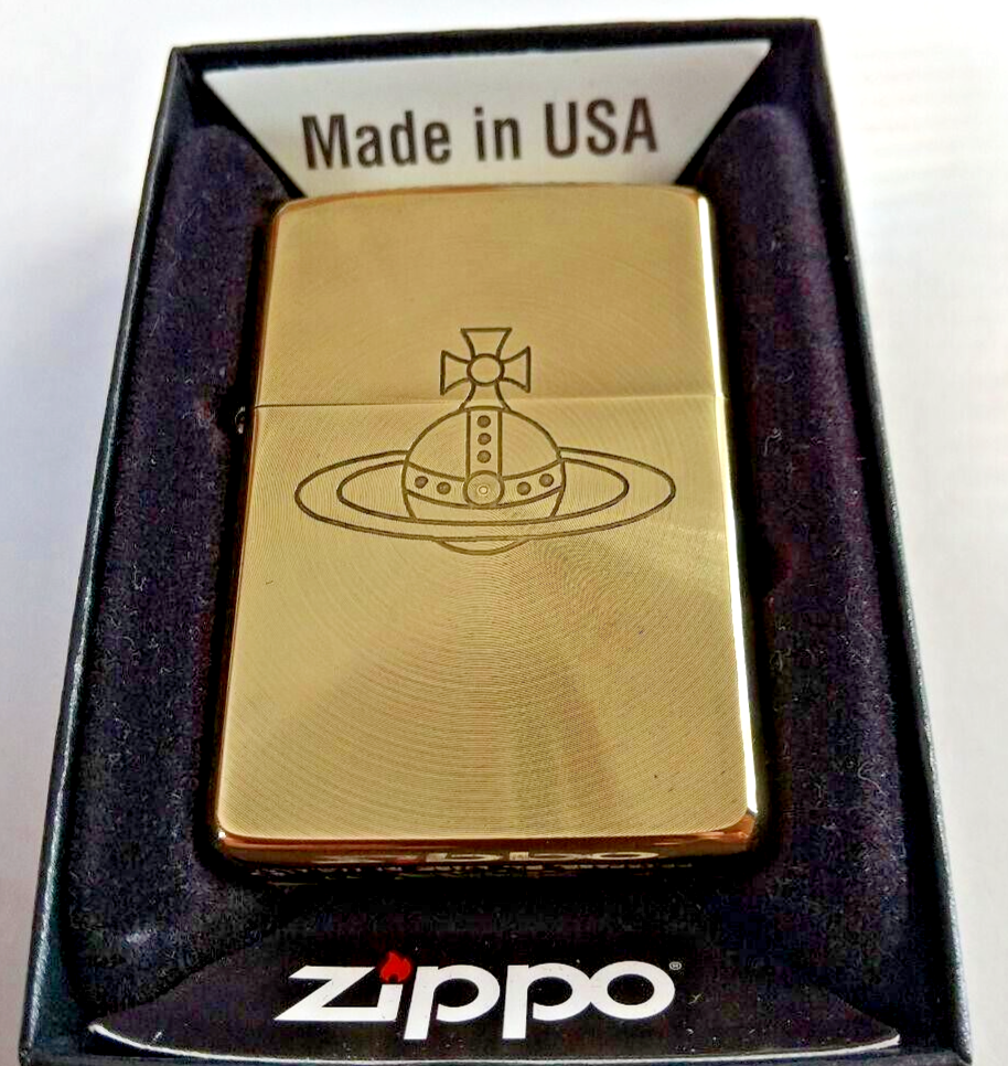 Vivienne Westwood ZIPPO Lighter BIG ORB Gold Color Limited No. 103