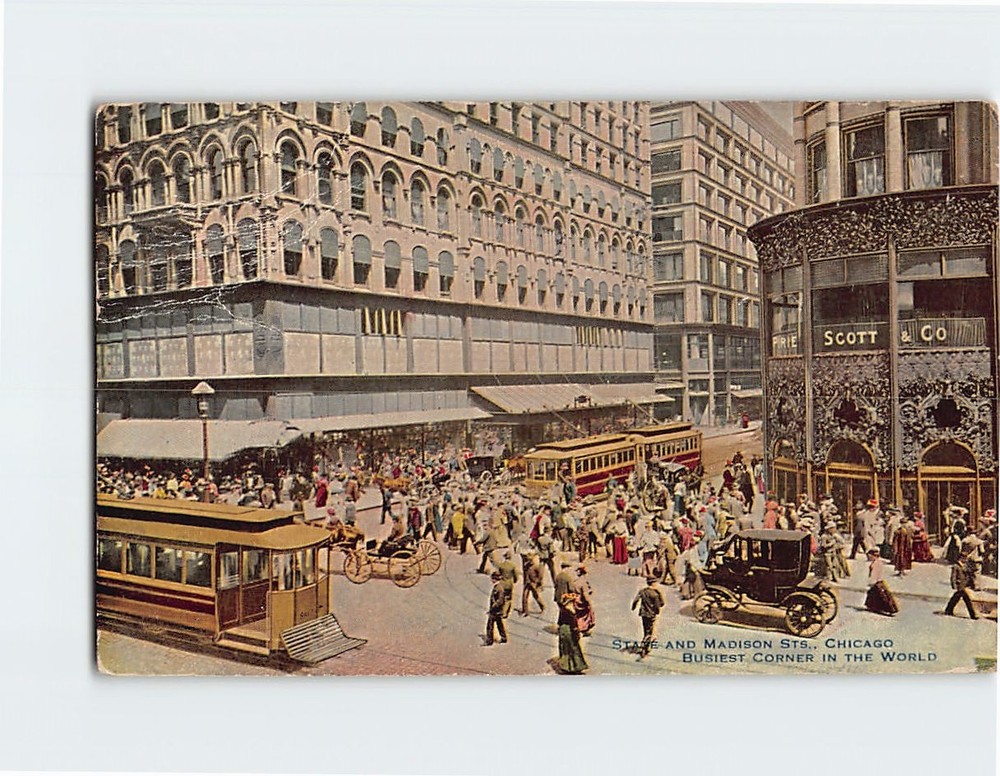 Postcard State And Madison Sts. Busiest Corner In The World Chicago Illinois USA