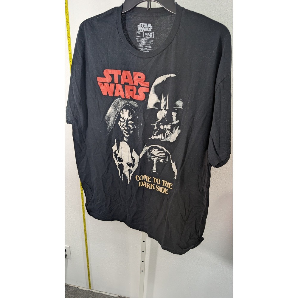 Star Wars Mad Engine Mens XL Black Dark Side Graphic T-Shirt Darth Vader Maul