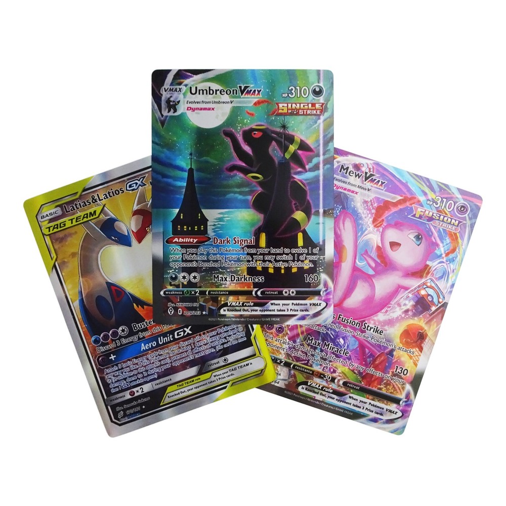 3 Jumbo Collector Cards | Mystery Pack Bundle Pocket Monster Holo VMax Vintage