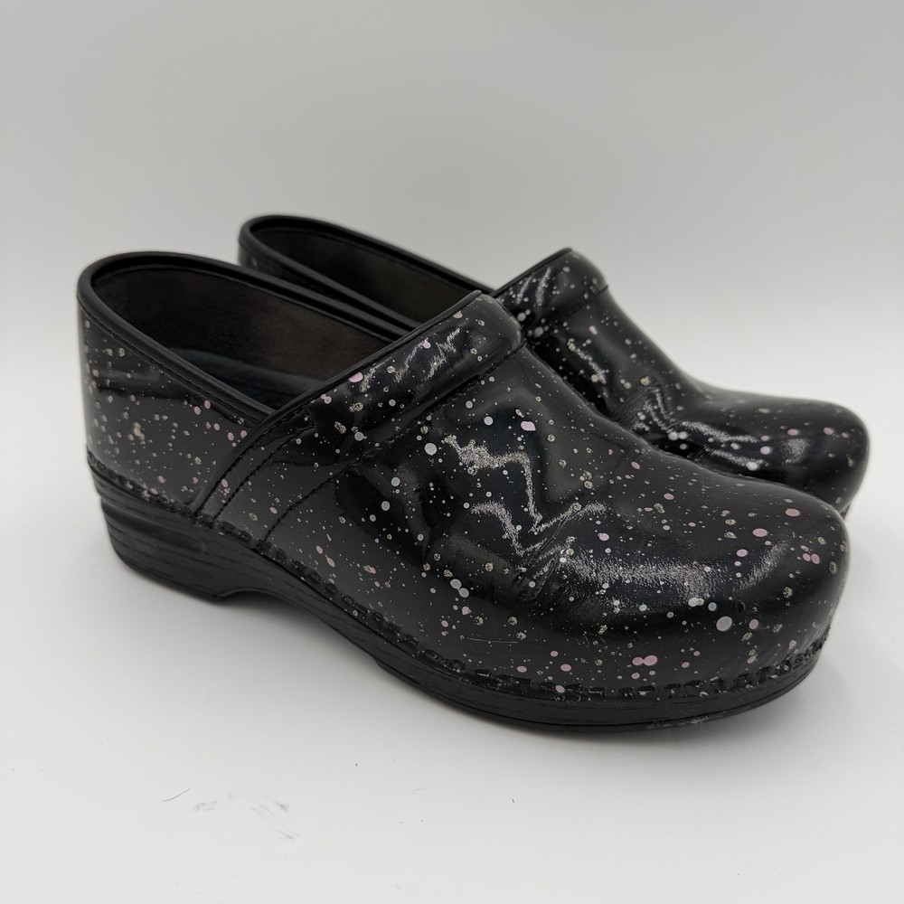 Dansko XP 2.0 Patent Rainbow Flecks Clog Size 40 EU 9.5/10 Nursing Medical Shoes