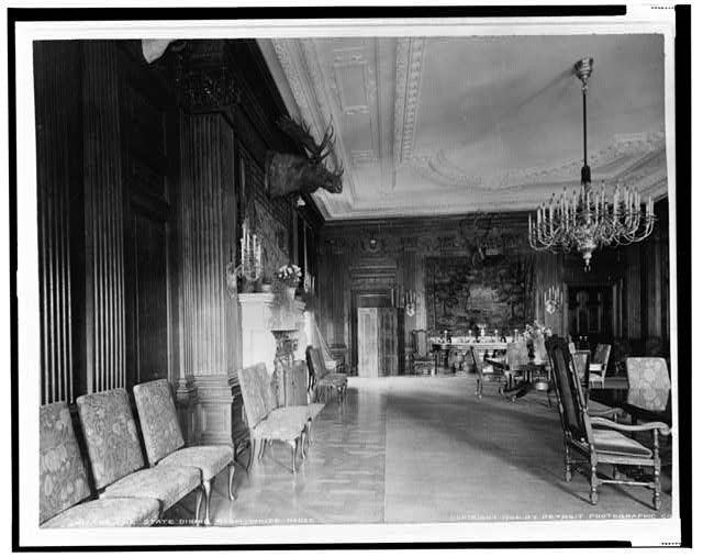State Dining Room,White House,Washington,DC,District of Columbia,c1904,Interior