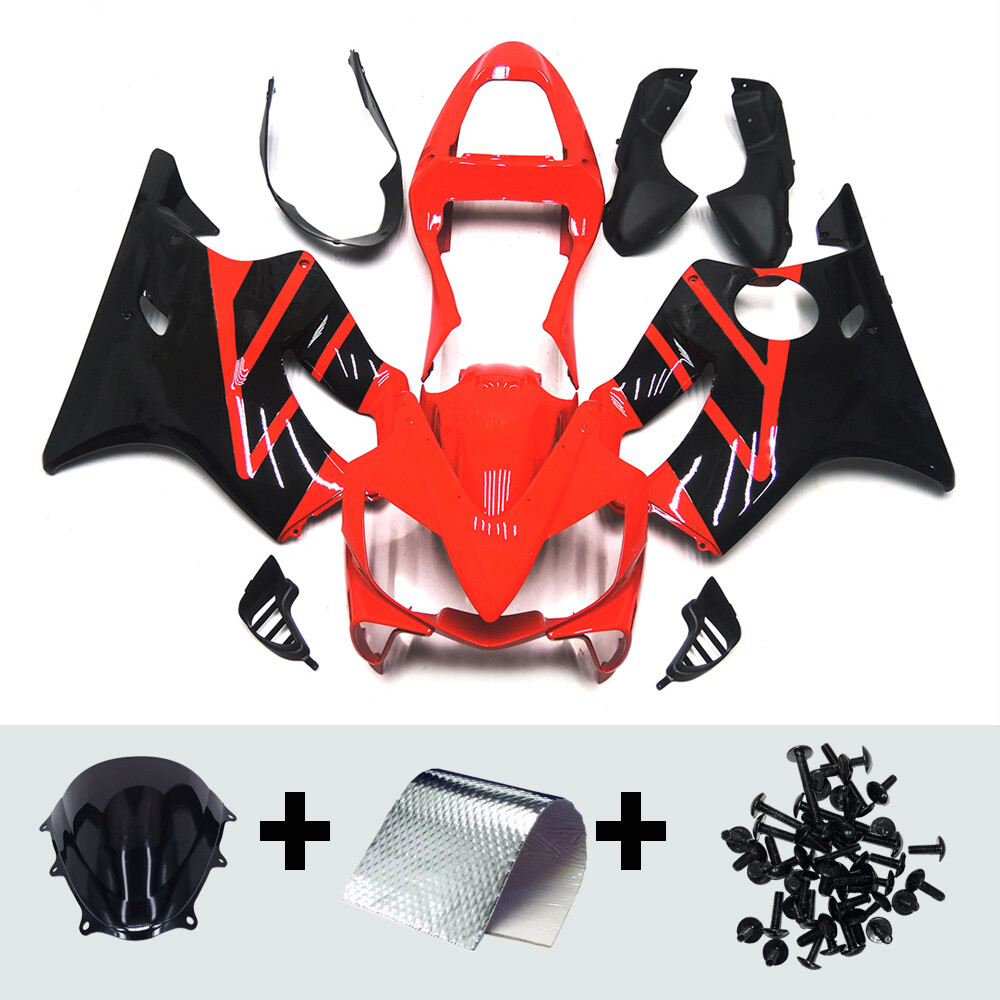 Black Red Fairing Kit for Honda CBR600 F4i 2001 2002 2003 Motorbike Fairings Set