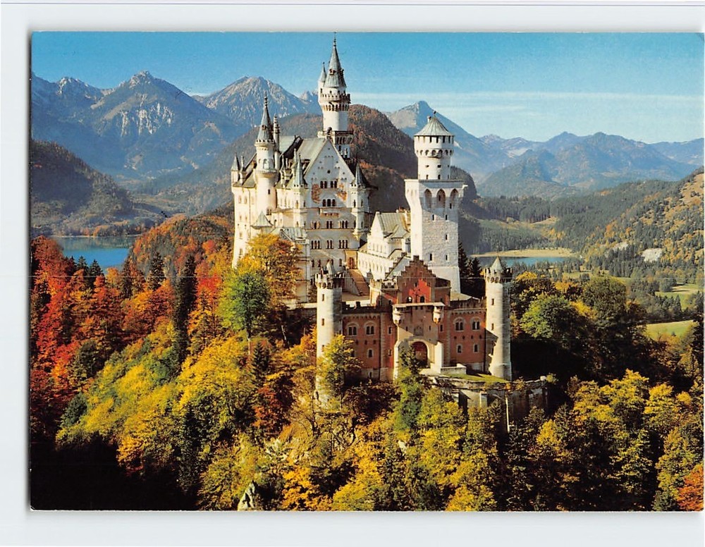 Postcard Royal castle Neuschwanstein Schwangau Germany