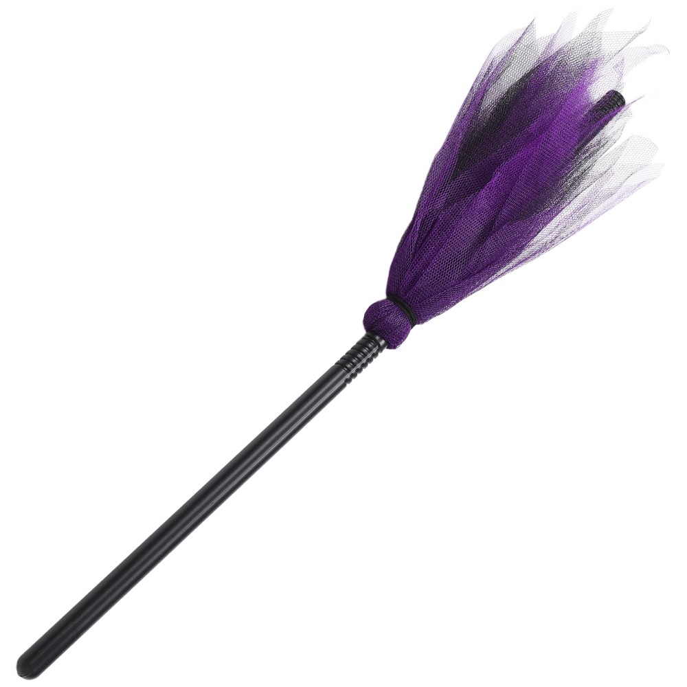 Halloween Witches Broom Plastic Mesh Prop For Costume Cosplay Party