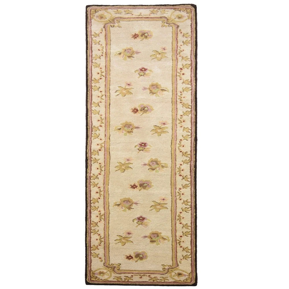 All-Over Pattern Aubusson Ivory Area Rug Hand-tufted Wool All Sizes Carpet