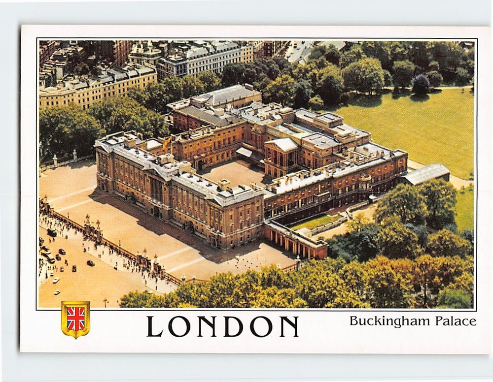 Postcard Aerial View Buckingham Palace London England
