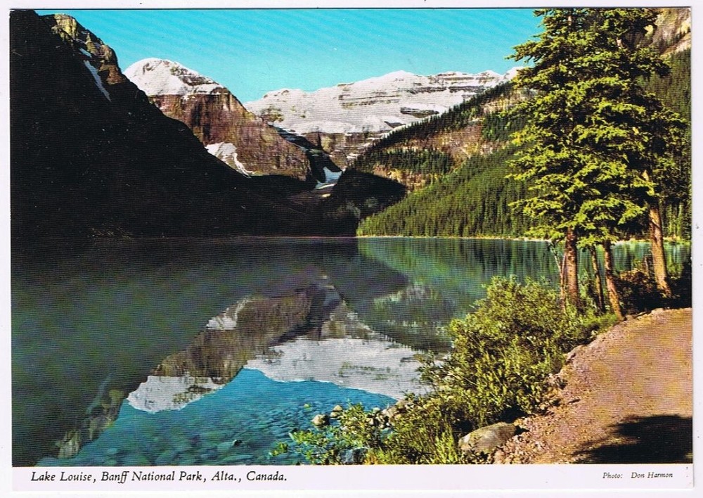 Postcard Lake Louise Banff National Park Alberta Canadian Rockies