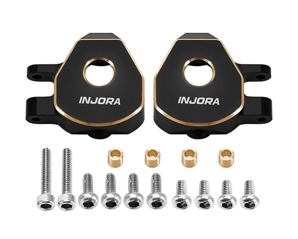 Injora Redcat Ascent-32 Brass Steering Knuckles (Black) (2) (5.4g ea)🌟✨25 Years on eBay! 250,000+ feedback!✨🌟