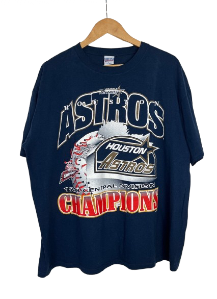 HOUSTON ASTROS Baseball 1998 CHAMPIONS T-Shirt SIZE LARGE USA Rare