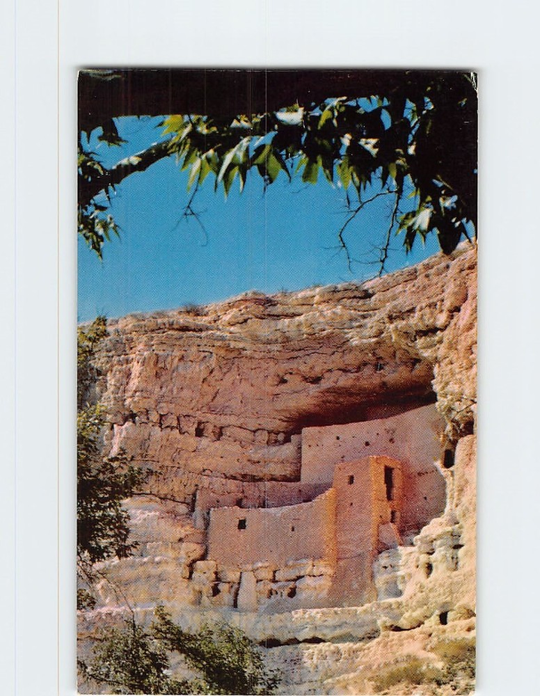 Postcard Montezuma Castle National Monument Cliff Dwellings Arizona USA