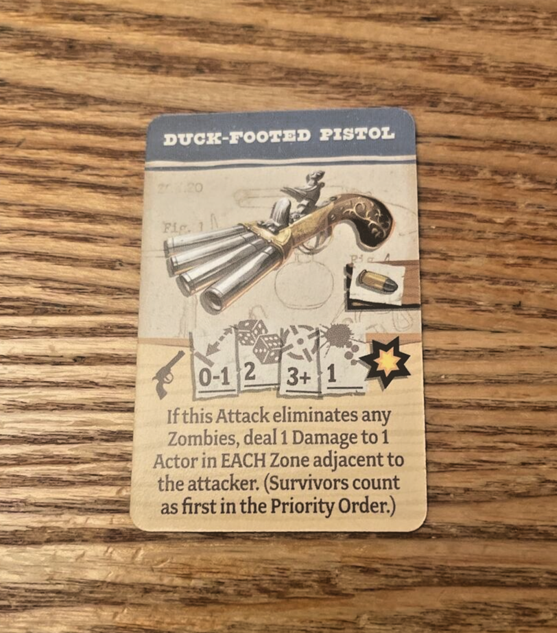 Dice Tower 2022 Promo CMON  Zombicide Undead or Alive Duck-Footed Pistol Promo