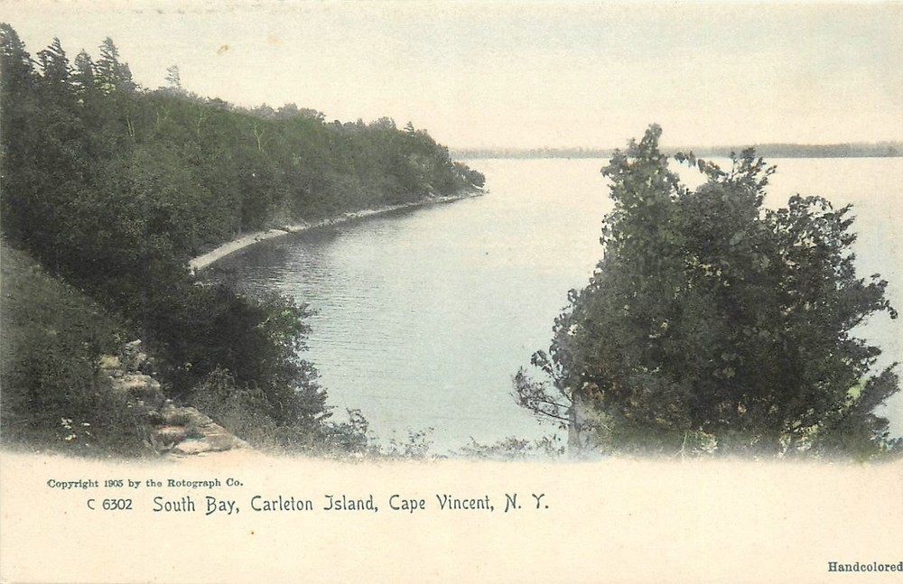 c1905 Cape Vincent New York South Bay Carleton Island Rotograph Postcard 26-3386