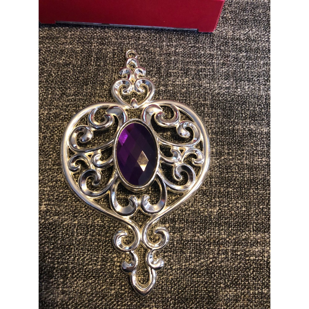 Lenox Bejeweled Purple Spire Ornament New in Box 5x3