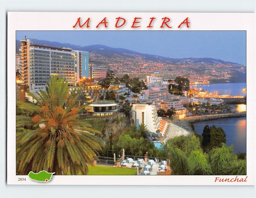 Postcard Panoramic View Funchal Madeira Portugal