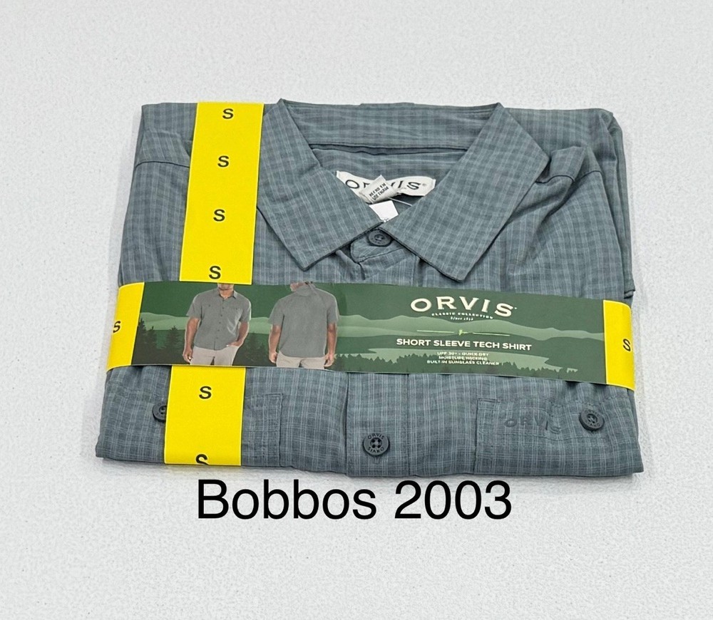 Orvis Men’s Short Sleeve Woven Tech Shirt, Green, Size S