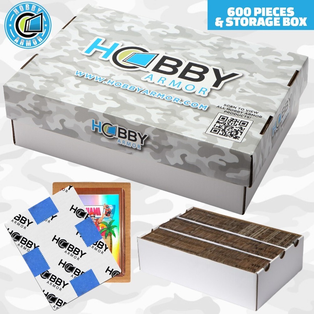 Hobby Armor Card Shipping Supplies 3.5x4.5 - 600 Card Shipping Protectors & Box