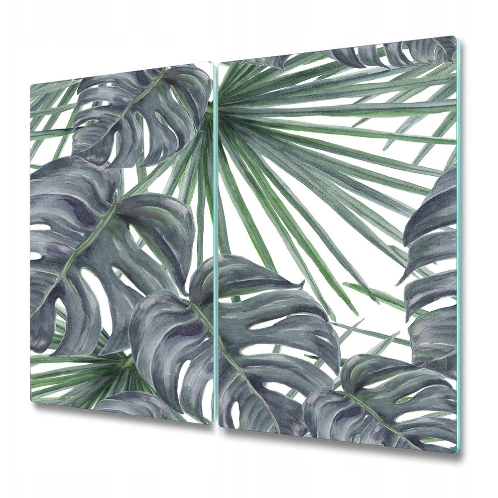 Glass Surface Protector Worktop saver Exotic Plants | Botanical Design | 2x30x52