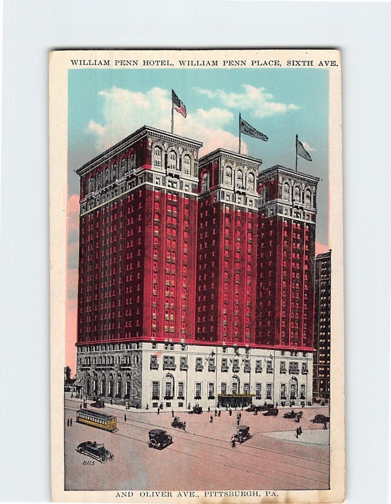 Postcard William Penn Hotel William Penn Place Pittsburgh Pennsylvania USA