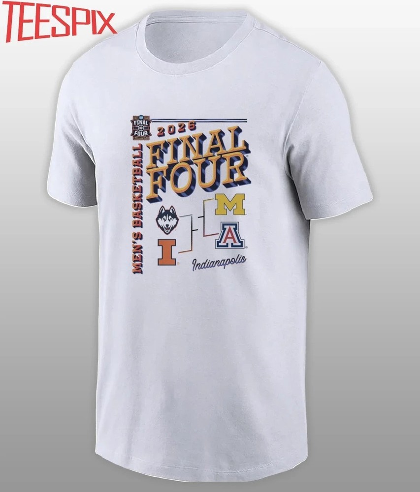 Final Four 2026 Men’s Basketball 4 Teams Bracket T-Shirt