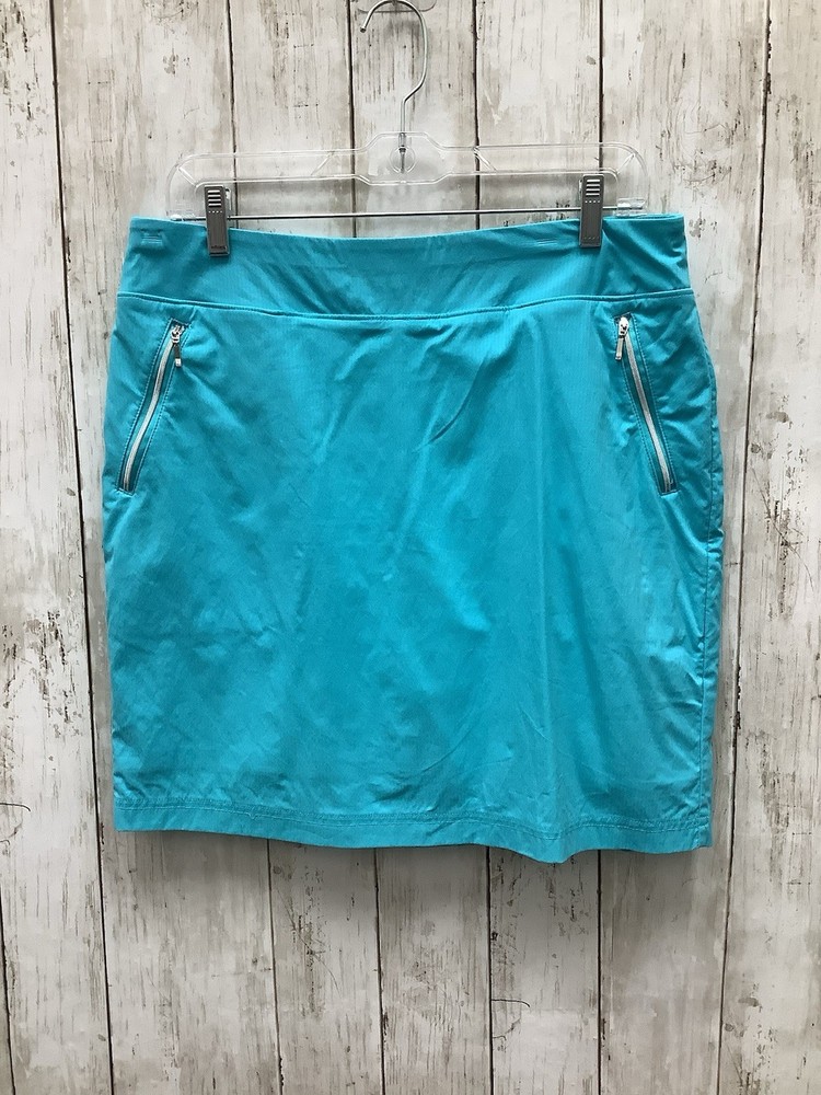 Zenergy by Chico's Blue Teal Zipper Pocket Athletic Golf Tennis Pull On Skort