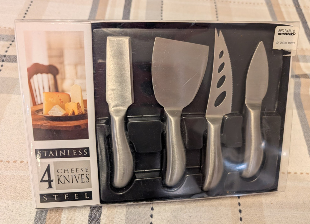 4 Piece Spreader Knife Set Stainless Steel Multipurpose Cheese Dishwasher Safe