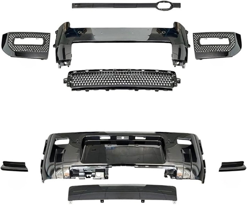 9Pcs Front Rear Bumper Cover Trims Body Kit for Land Rover Defender 90 110