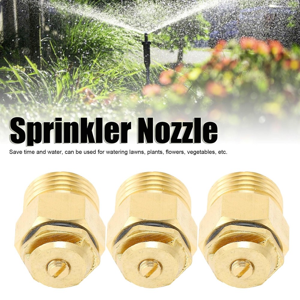 Adjustable Copper Micro Sprinkler Nozzle for Garden Irrigation 3PCS G1/2 Size